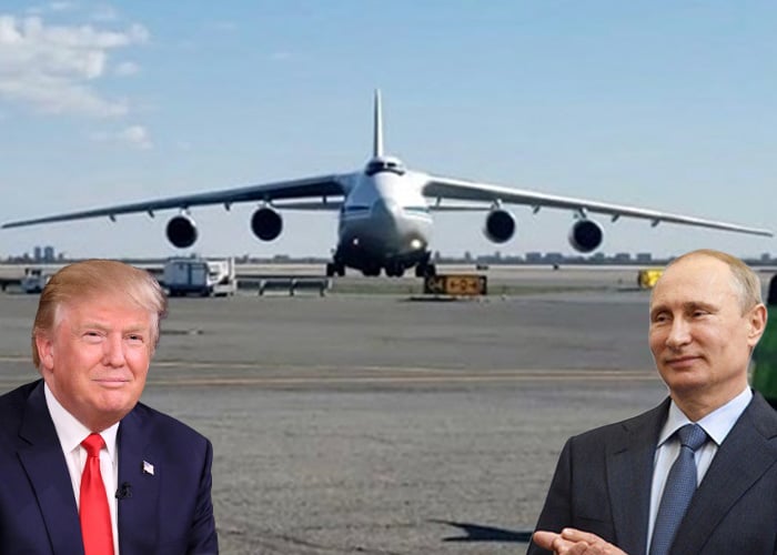 Putin se la metió toda: envió a EE.UU. el mega avión Antonov