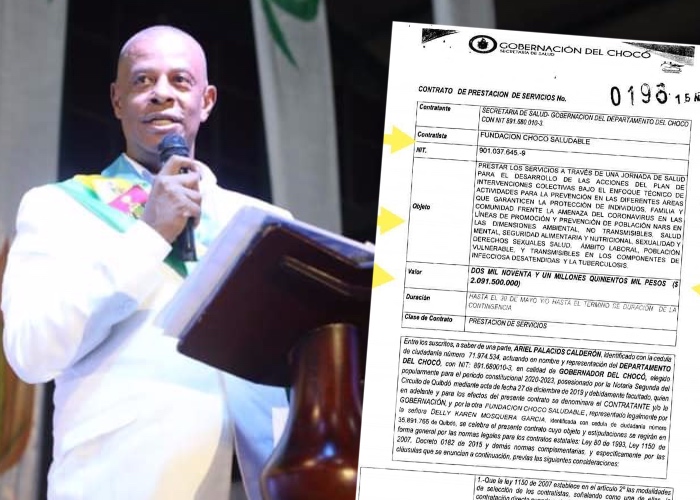 Suspendido gobernador del Chocó: $2.000 millones para capacitaciones contra COVID-19