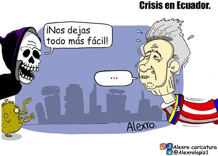 Caricatura: Crisis en Ecuador