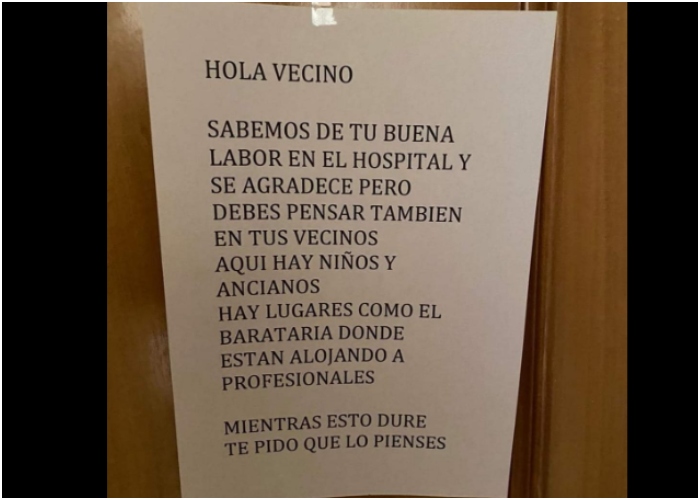 INDIGNANTE: Vecinos piden a médico que se vaya a vivir a hotel