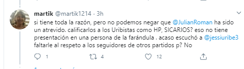  - "Queremos más cantantes como Jessi Uribe y menos actores como Julian Roman"