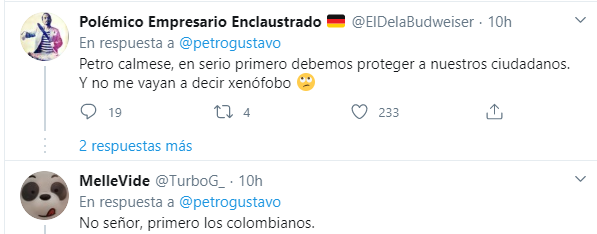  - "Claudia, ¿usted está proponiendo que expulsen a los venezolanos del país?"