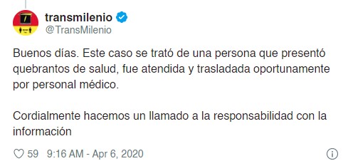  - Persona se desploma en Transmilenio en plena cuarentena. Video