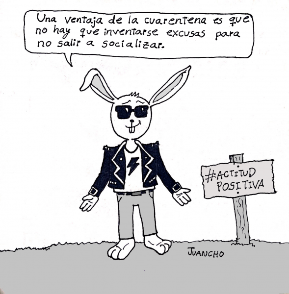  - Caricatura: Actitud positiva en tiempos de cuarentena 2