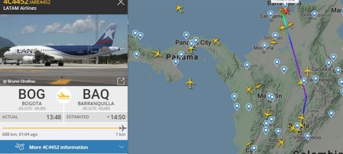  - Se llenó de aviones el cielo colombiano