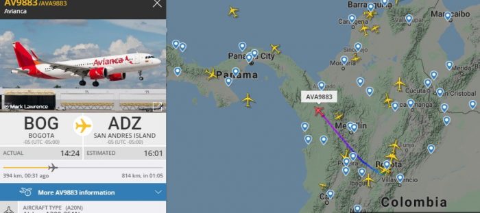  - Se llenó de aviones el cielo colombiano