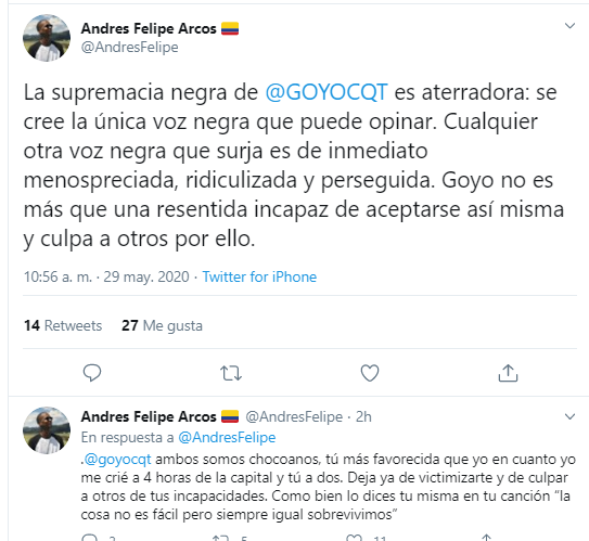  - "Goyo no es más que una resentida"