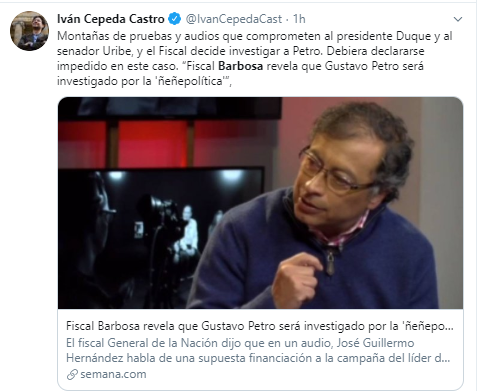  - "Iván Duque es mi gran amigo desde hace 25 años" Fiscal Barbosa