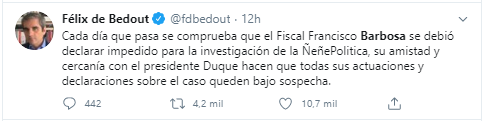  - "Iván Duque es mi gran amigo desde hace 25 años" Fiscal Barbosa