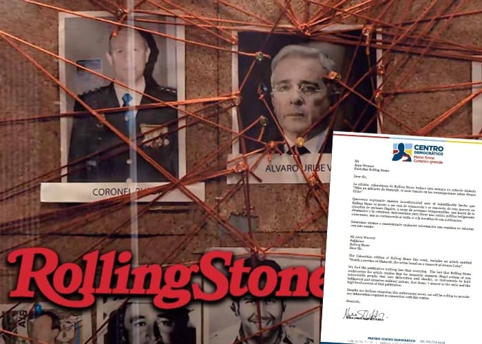 Duro reclamo del Centro Democrático a la Rolling Stone