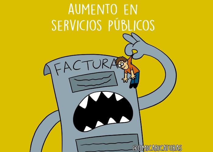 Caricatura: Aumento en los servicios públicos