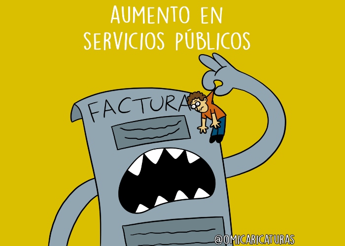 Caricatura: Aumento en los servicios públicos