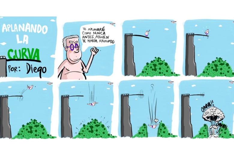 Caricatura: Aplanando la curva