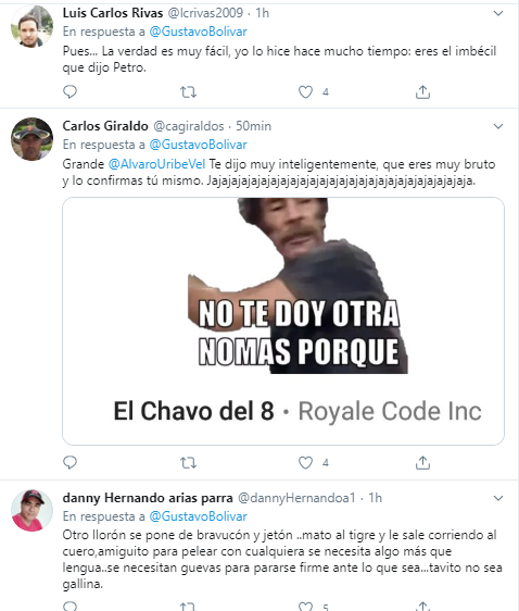  - Le dan durísimo a Gustavo Bolívar por insinuar que Uribe lo va a mandar a matar