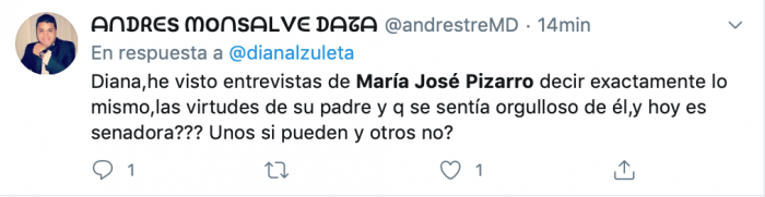  - Uribistas matonean a María José Pizarro por ser hija de guerrillero