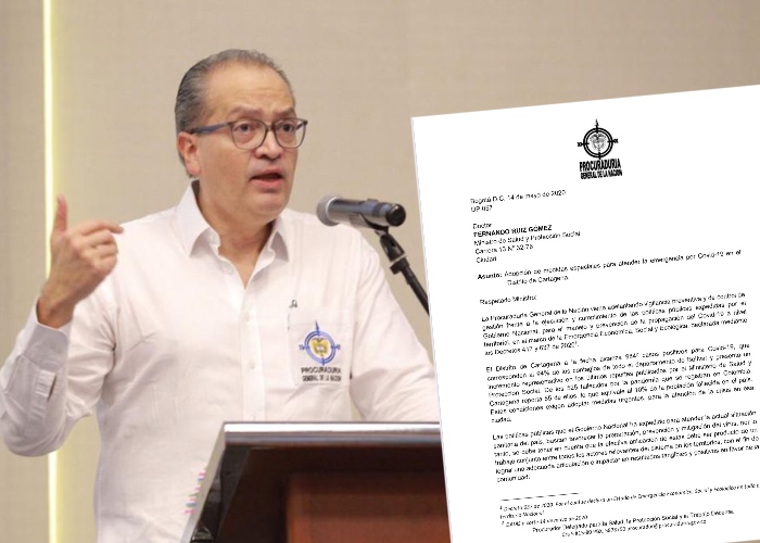 Procuraduría presiona en Cartagena por desorden para controlar la COVID-19