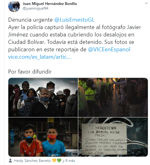  - Mientras la alcaldesa habla de ética y cuidados continúan los desalojos en Ciudad Bolívar