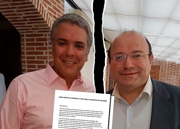 Cachetada del coordinador del Centro Democrático en España a Duque