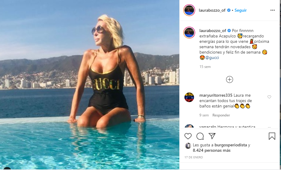 Laura Bozzo sorprende a sus 64 años con diminuto bikini.