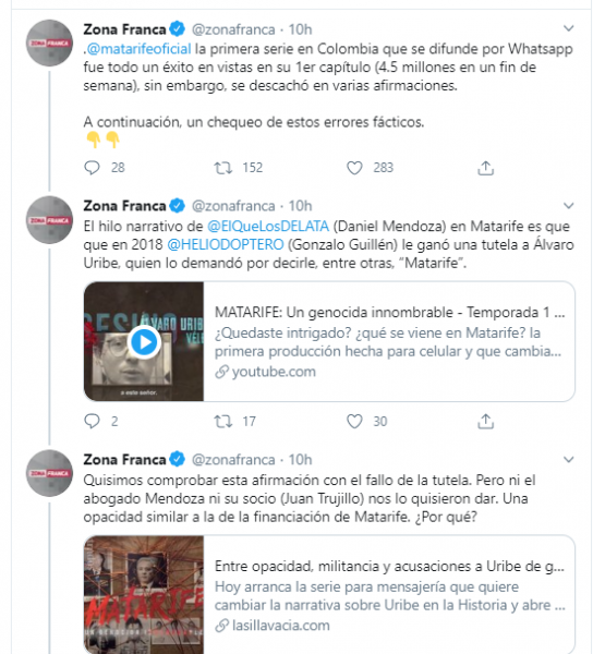  - "Nadie está autorizado para llamar asesino a Uribe": las mentiras de la serie Matarife