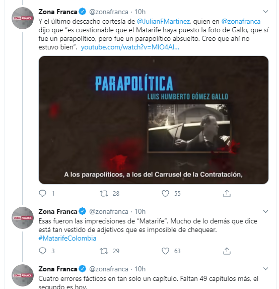  - "Nadie está autorizado para llamar asesino a Uribe": las mentiras de la serie Matarife