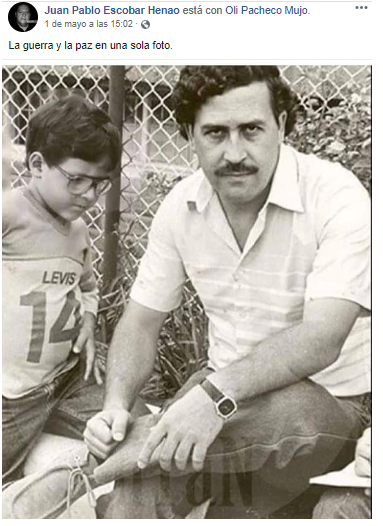  - La idolatría del hijo de Pablo Escobar por su papá