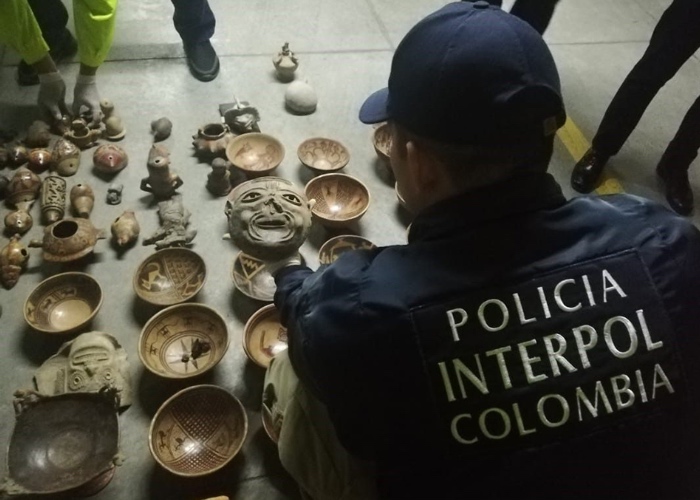 Interpol recuperó objetos saqueados de sitios arqueológicos de Colombia