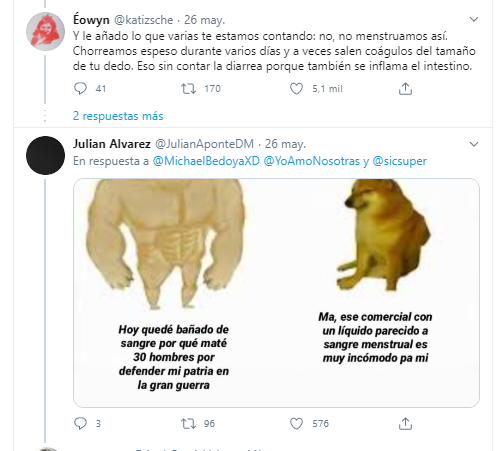  - El asco de los machitos con la menstruación