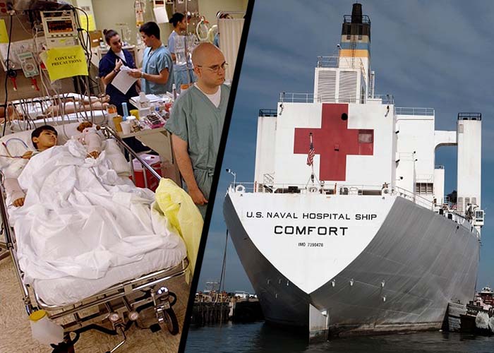 USNS Comfort, el hospital flotante mas grande quedó a la espera