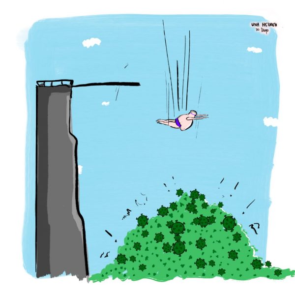  - Caricatura: Aplanando la curva