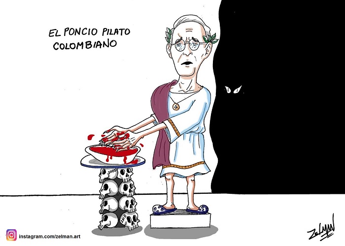 Caricatura: El Poncio Pilato colombiano
