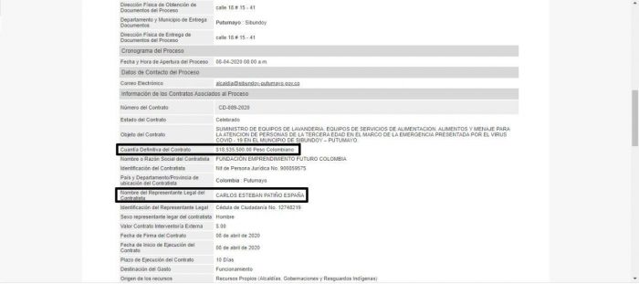  - Los polémicos contratos del alcalde de Sibundoy, Putumayo