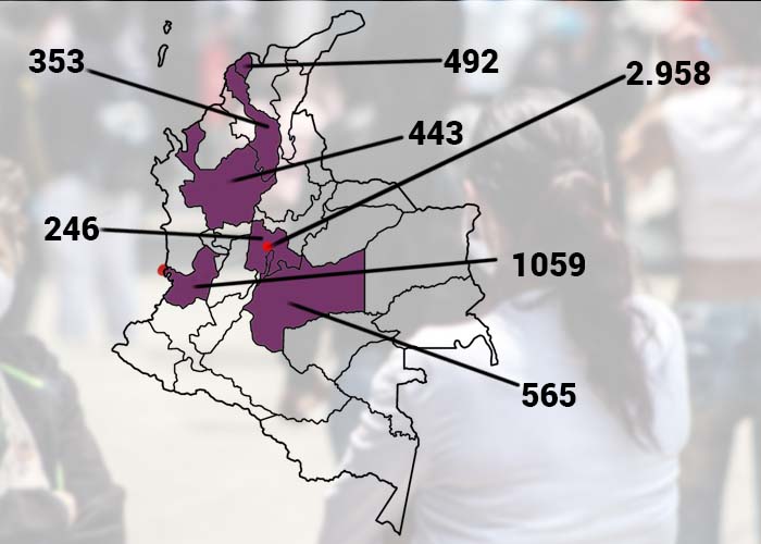 Los 7 departamentos donde hay más contagios de COVID -19