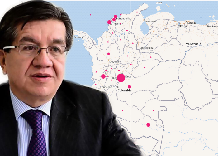 Bogotá y cuatro departamentos concentran la mayoría de contagios