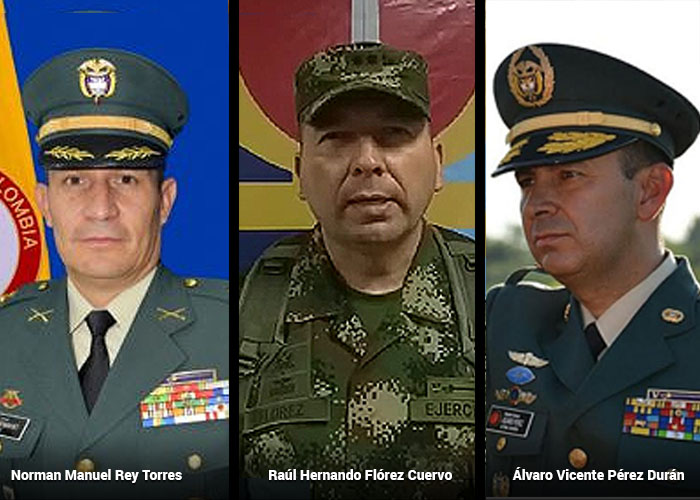 Los cuatro comandantes que trabajarán con la misión gringa en Colombia