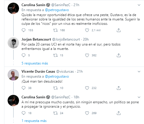  - Destrozan a Gustavo Petro por decir que el Coronavirus lo trajeron los ricos