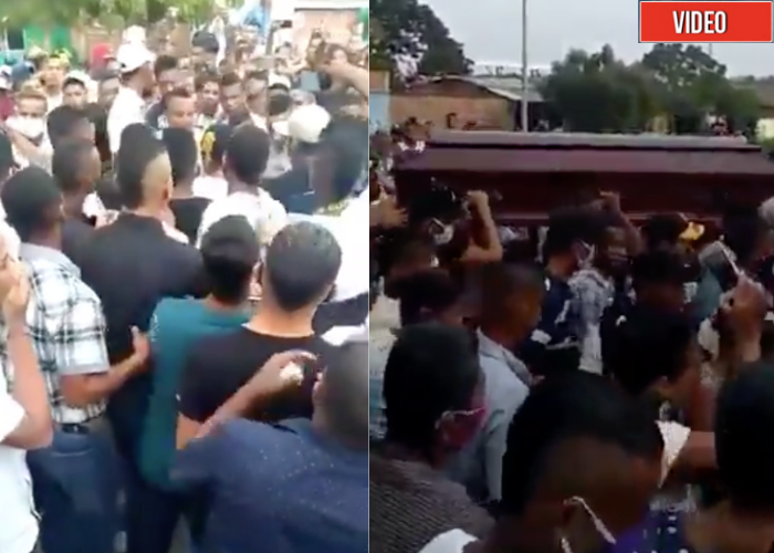 VIDEO: A un entierro en la Costa, en medio de la pandemia, fue todo el mundo
