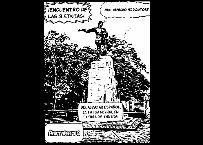 Caricatura: ¿Qué dice Arturito sobre la estatua de las tres etnias?