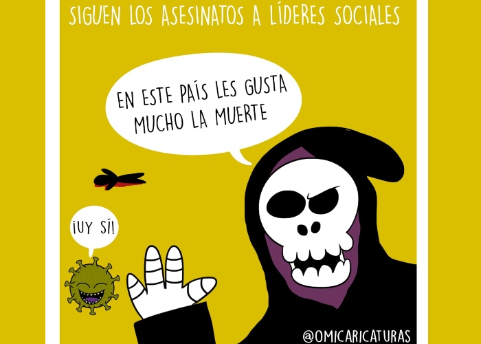Caricatura: Siguen los asesinatos a líderes sociales