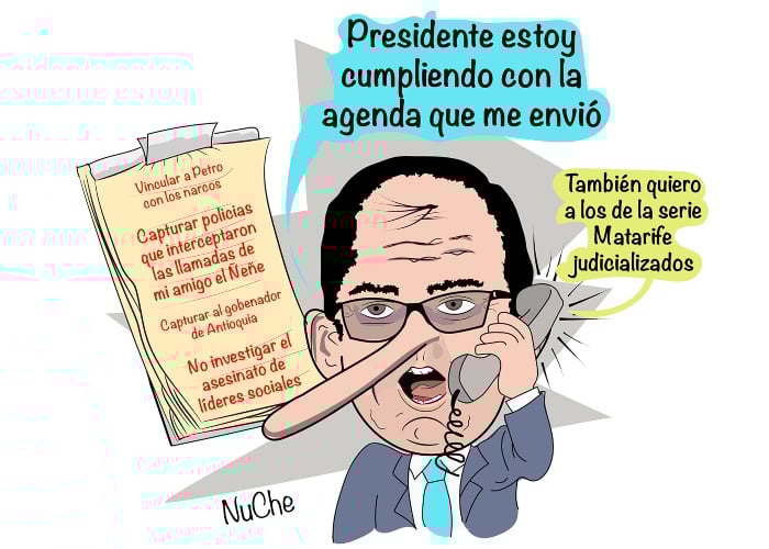 Caricatura: Las cortinas de humo del fiscal Barbosa