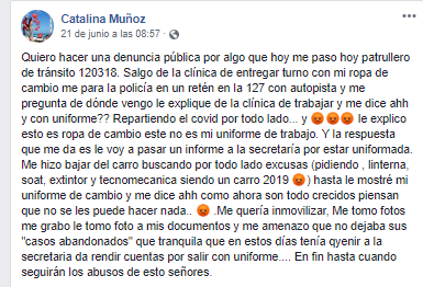  - "Ud qué hace repartiendo Coronavirus por todo lado": Policia acosa a mujer sólo porque es médica