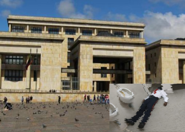 El muerto que apareció en el baño del Palacio de Justicia