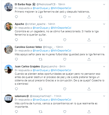  - Críticas y burlas a Iván Duque por su hipocresía con el fútbol femenino