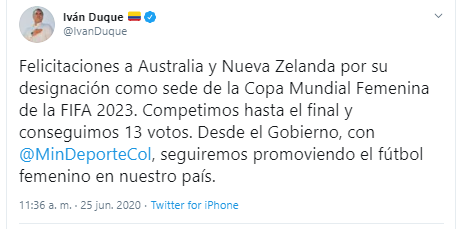  - Críticas y burlas a Iván Duque por su hipocresía con el fútbol femenino