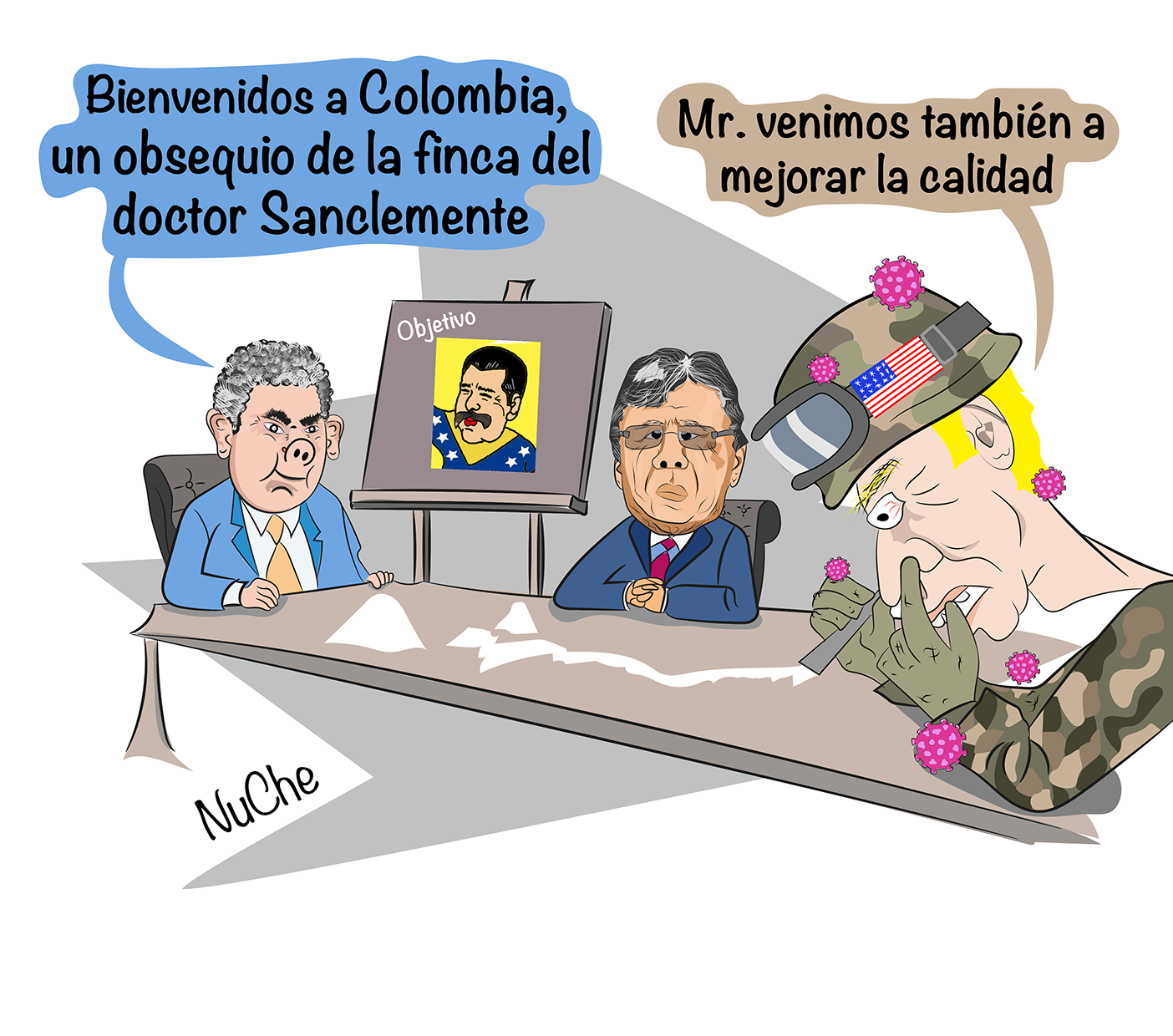 Caricatura: La asesoría gringa al Gobierno Duque