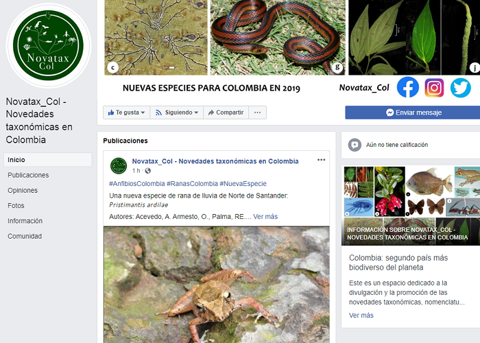 Novatax_Col, un espacio para estar al día con la biodiversidad colombiana