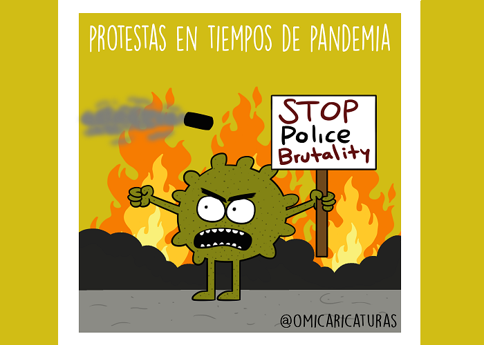 Caricatura: Protestas en tiempos de cuarentena