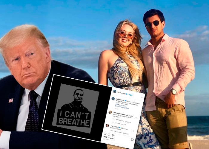 Trump y su hija Tiffany a la que no logra mandar