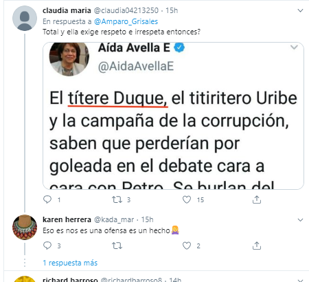  - La defensa de la "viejota" Amparo Grisales a Duque por llamar "viejita" a Aida Avella