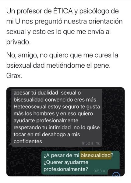  - El profesor de ética que quería "curar" la bisexualidad a una alumna metiéndole el pene